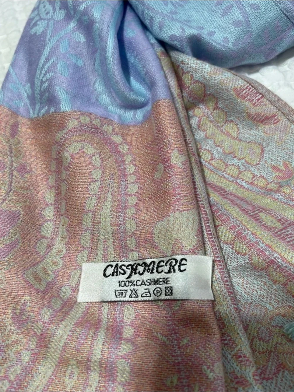 Cashmere Woman's Paisley Design Shawl Scarf